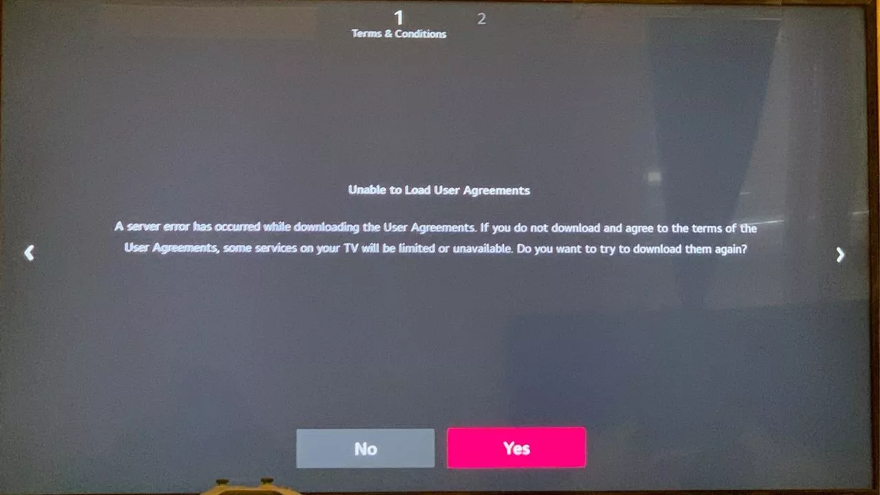 lg unable to load user agreements